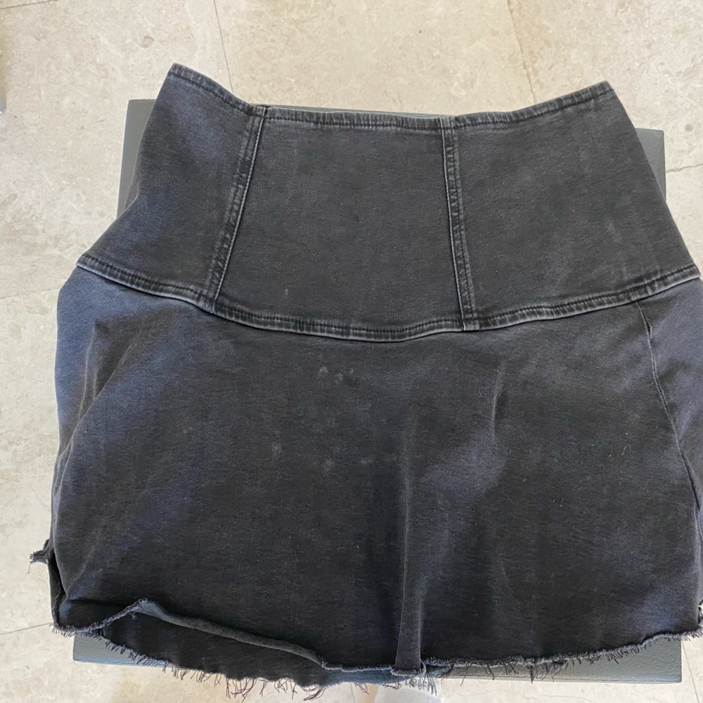 Black jean skirt